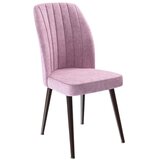 Hanah home set trpezarijskih stolica Platinum 4 kom, roze tkanina Jerry, braon metalne noge | Eponuda.com