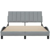 vidaXL okvir za krevet bez madraca svjetlosivi 140 x 190 cm od tkanine | shoptok.hr