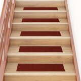  Prostirke za stepenice samoljepljive 30 kom 76x20 cm bordo crvene pravokutne | shoptok.hr