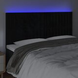  LED uzglavlje crno 160x5x118/128 cm baršunasto | shoptok.hr