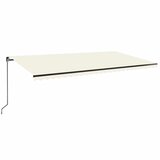 vidaXL Ročno zložljiva tenda 600x350 cm krem, (20743037) | Shoptok.si