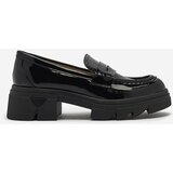 Resti Lacquered black moccasins for women Tygriss- Footwear | ePonuda.com