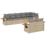  8-dijelni set vrtnih sofa od poliratana s jastucima bež | shoptok.hr