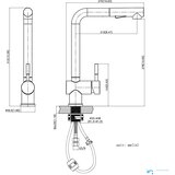 EYN Črna izvlečna armatura za kuhinjo | Kuhinjska pipa NT1344 | Shoptok.si