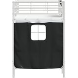  Krevet na kat za djecu s zavjesama Bijela i crna 100 x 190 cm | shoptok.hr