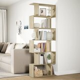 Pregrada regal za knjige 6 razina hrast 70x24x193 cm drveni | shoptok.hr