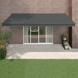 vidaXL Zložljiva tenda antracitna 5x3 m blago in aluminij Cene