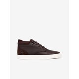 Lacoste Dark Brown Men's Leather Ankle Boots - Men | Shoptok.si