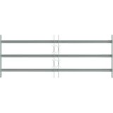  Sigurnosna rešetka za prozore s 3 poprečna okvira 3 kom. Srebrna 630-1140 mm | shoptok.hr