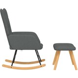 vidaXL stolica za ljuljanje s osloncem za noge tamnosiva od tkanine | shoptok.hr