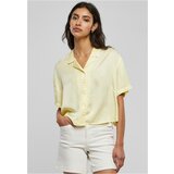 UC Ladies Women's Viscose Satin Holiday Shirt Soft Yellow Cene