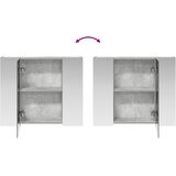  Kupaonski ormar s ogledalom Betonski sivi 60 x 14,5 x 50 cm | shoptok.hr