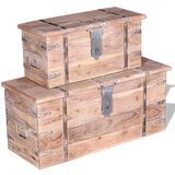  Dvo Delni Komplet Skrinj za Shranjevanje Akacijev Les | Shoptok.si