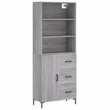 Maison Chic Visoka Komoda - Predalnik siva sonoma 69,5x34x180 cm inženirski les, (21721676) Cene