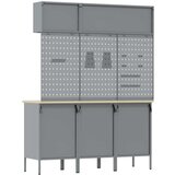  Set crnog čeličnog radnog stola od 8 dijelova | shoptok.hr
