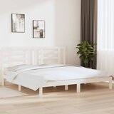 Furnova Posteljni okvir brez vzmetnice bel 200x200 cm trdna borovina, (21935115) Cene