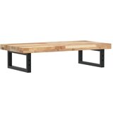 Zidna polica za umivaonik od čelika i masivnog bagremovog drva Smeđa 100 x 40 x 4 cm | shoptok.hr