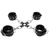 Leather Hand And Legcuffs Black