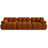 Micadoni Home oranžna žametna sedežna garnitura 282 cm bellis – | Shoptok.si
