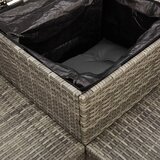  Vrtna sofa L-oblika sa stolom i jastucima siva od poliratana | shoptok.hr