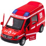  Vatrogasno vozilo Metalni motor za povlačenje Svjetla Zvuči Crveno 1:32 | shoptok.hr