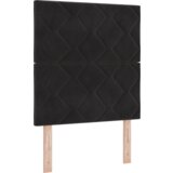 Box Spring Krevet s Madracem i Klupom Crni 80x200 cm Baršun | shoptok.hr