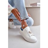 Boto Low Sneakers Made Of Eco Leather With Pins White-Blue Cillione | shoptok.hr