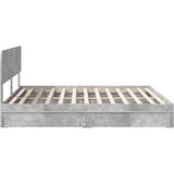  Krevet s od storage s ladicama Betonski sivi 180 x 200 cm | shoptok.hr