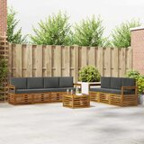  Setovi sofa 8 pcs Prirodna i antracit Čvrsto drvo akacije | Eponuda.ba