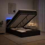  od pjene s madracem i LED-om Crna 120 x 190 cm Baršun | shoptok.hr