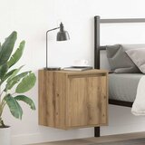 vidaXL Stenska nočna omarica 2 kosa artisan hrast 38x34x40 cm | Shoptok.si
