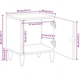  Nočna omarica Bela 40 x 33,5 x 46 cm Masiven les manga, (5000209715) | Shoptok.si