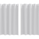 vidaXL Zavjese sa zavjesama 2 pcs Svijetlo siva 175 x 140 cm Poliester | shoptok.hr