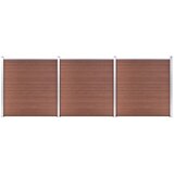 vidaXL Vrtna ograja WPC 526x186 cm rjava Cene