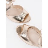 GOODIN Gold sandals on a low heel | Shoptok.si