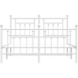  Metalni okvir kreveta uzglavlje i podnožje bijeli 140 x 190 cm | shoptok.hr