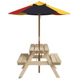  Piknik miza s sončnikom in klopmi za otroke, (5000329594) | Shoptok.si