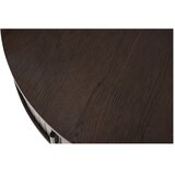 Unique Furniture Okrogla klubska mizica v hrastovem dekorju v temni naravni barvi ø 85 cm Meta – | Shoptok.si