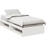 vidaXL Izvlečna postelja brez vzmetnice bela 80x200 cm trdna borovina | Shoptok.si