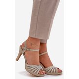 Da High Heeled Sandals With Decoration And Glitter | shoptok.hr