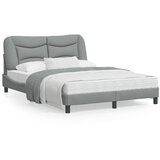vidaXL Okvir kreveta s LED svjetlima svjetlosivi 140x190 cm od tkanine Cijene