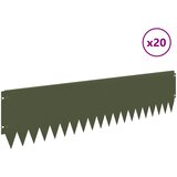 Ograda oko Travnjaka 20 pcs 103 x 25 cm Čelik Maslinastozelena | Eponuda.com