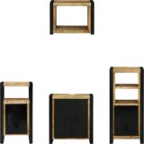  Set namještaja za kupaonicu 4 pcs Smeđa Čvrsto drvo manga | shoptok.hr