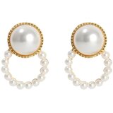  Naušnice PA-27533 - Zlatna / Bijela KP27533 | shoptok.hr