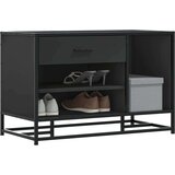 vidaXL Klupa za cipele crna 80x40x53,5 cm od drveta i metala Cijene
