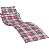  Jastuk za ležaljku crveni karirani 186x58x3 cm tkanina Oxford | shoptok.hr