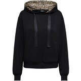 Only Puloverji Onlalina Life Leo Detail Hood Box Swt 15364546 Črna Cene