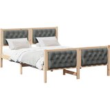  Krevetna konstrukcija s uzglavljem Tamno siva 140 x 190 cm | shoptok.hr