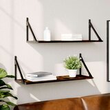  Zidne police 2 kom boja hrasta 80x25x25 5 cm konstruirano drvo | shoptok.hr