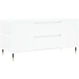 Maison Chic Klubska mizica - kavna mizica - Nizka mizica bela 102x44,5x50 cm inženirski les, (21754671) | Shoptok.si